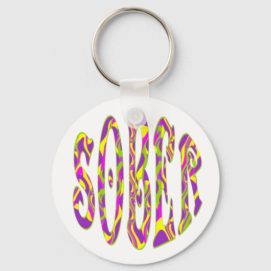 Porte-clés SOBER Retro 60's Art Psychedelic (Recto)