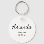 Porte-clés Sobriété personnalisable Keepsaké Joyeux gratuit (Verso)