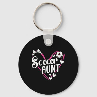Porte-clés Soccer Aunt Heart Aunt Of A Soccer Player Auntie 