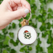 Porte-clés Soccer Ball Christmas Lights Santa Hat Funny  (Main)