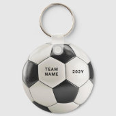 Porte-clés Soccer Ball Keychain | Personalized Team Name Year (Recto)