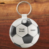 Porte-clés Soccer Ball Keychain | Personalized Team Name Year (Recto)