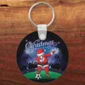 Porte-clés Soccer de Noël du Père Noël (Recto)