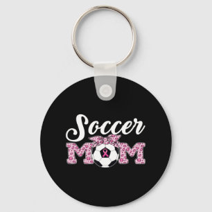 Porte-clés Soccer Maman Breast Cancer Awareness Rose Ribbon L