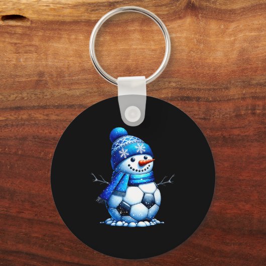 Porte-clés Soccer Santa Hat Snowman Xmas Funny Soccer Lover C (Recto)