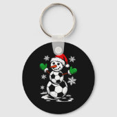 Porte-clés Soccer Santa Hat Snowman Xmas Funny Soccer Lover C (Recto)