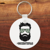 Porte-clés Soccer Stepdad Avec Beard Step Papa Step Père Ste (Recto)