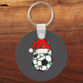 Porte-clés Soccer With Santa Hat Funny Christmas Xmas Gift  (Recto)
