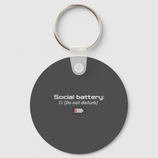 Porte-clés Social Battery_ 1% (do Not Disturb)  (Recto)
