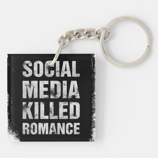 Porte-clés Social Media Killed Romance (Dos)