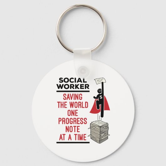 Porte-clés Social Worker Fundy Progress Note Travail social (Recto)