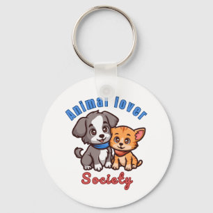 Porte-clés Société d'amour pour les animaux pour amateur d'an