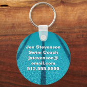 Porte-clés Société de piscine ou instructeur de natation Pers (Recto)