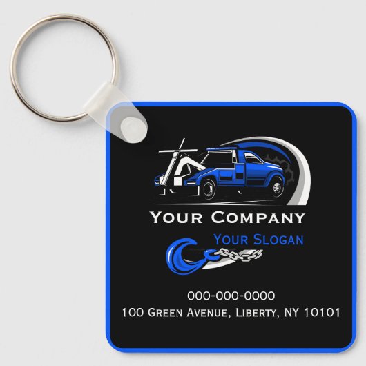 Porte-clés Société professionnelle de remorquage, service de  (Recto)