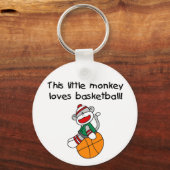 Porte-clés Sock Monkey Aime Basketball (Recto)