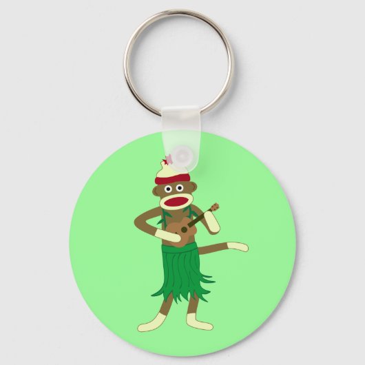 Porte-clés Sock Monkey Ukulele (Recto)