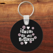 Porte-clés Soeur de la chambre blanche sur noir (Recto)