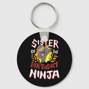 Porte-clés Soeur De L'Anniversaire Ninja Karate Enfants Anniv