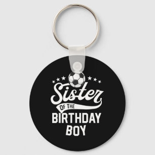 Porte-clés Sœur du garçon d'anniversaire, famille assortie de