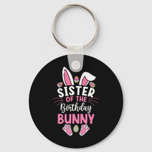 Porte-clés Sœur du lapin d'anniversaire Pâques Anniversaire F
