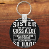 Porte-clés Soeur Folle Qui Arrive À Cuss Beaucoup (Recto)