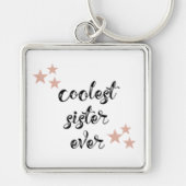 Porte-clés Soeur la plus froide noire et rose (Devant)