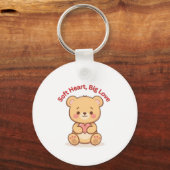 Porte-clés Soft Heart Big Love Cute Teddy Bear (Recto)