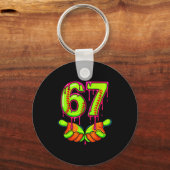 Porte-clés Softball 67 Six Seven Funny Gen Alpha Meme Drip Te (Recto)