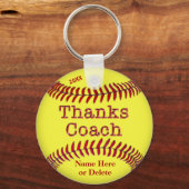 Porte-clés Softball Coach Cadeaux Idées avec NOM et année (Recto)