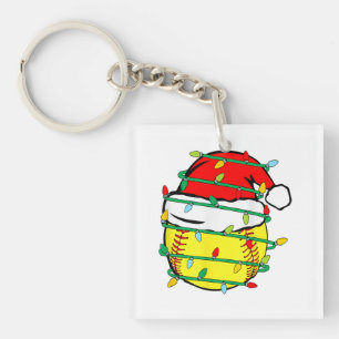 Porte-clés Softball de Noël