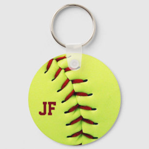 Porte-clés Softball de Personalized yellow
