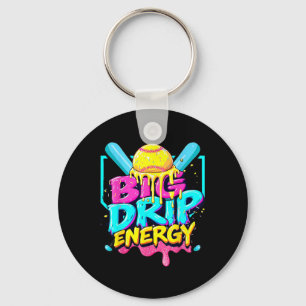 Porte-clés Softball Drip For Girls Ice Cream Drip Jeunes fill