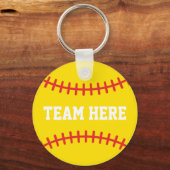 Porte-clés Softball Filles Équipe Pas Cher Athlète (Verso)