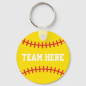 Porte-clés Softball Filles Équipe Pas Cher Athlète (Verso)