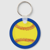 Porte-clés softball NOM DE L'ÉQUIPE et DU JOUEUR,  (Verso)