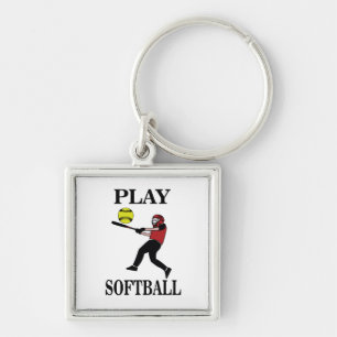 Porte-clés Softball Player Play Softball