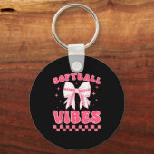 Porte-clés Softball Vibes Softball Couqette Groovy Softball G (Recto)