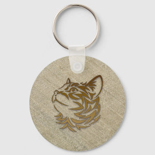 Porte-clés soie brute pour chaton