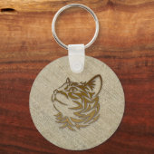 Porte-clés soie brute pour chaton (Recto)