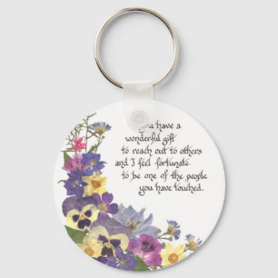 Porte-clés soignez l'appréciation ou merci