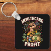 Porte-clés Soins avant le profit (Recto)