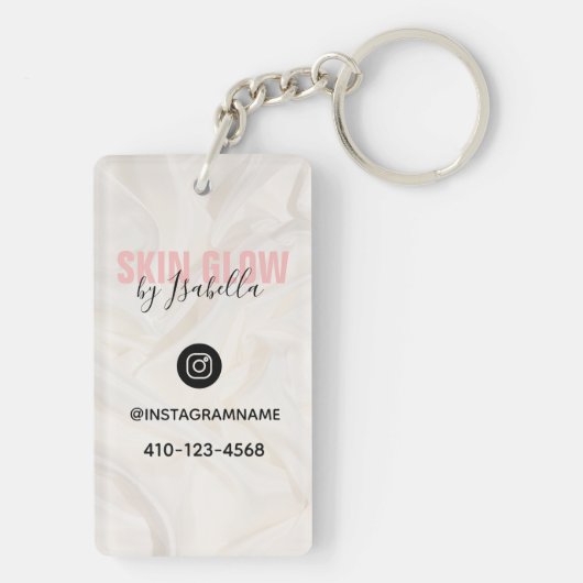 Porte-clés Soins de la peau Beauté QR Code numérisation pour (Dos)