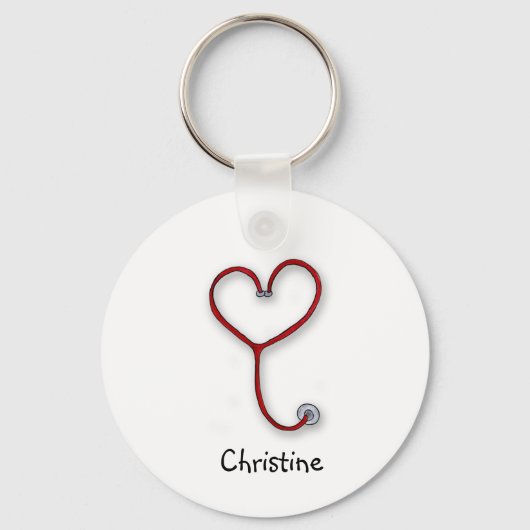 Porte-clés Soins infirmiers avec coeur - Cadeau des infirmièr (Recto)
