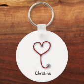 Porte-clés Soins infirmiers avec coeur - Cadeau des infirmièr (Recto)