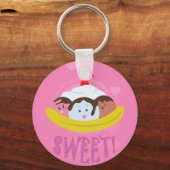 Porte-clés Soins sucrés - Split de banane ! (Recto)
