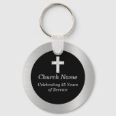 Porte-clés Soirée d'anniversaire de l'Église Noire et Argent (Recto)