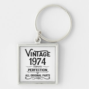 Porte-clés Soirée de 50 ans vintage personnalisée