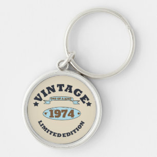 Porte-clés Soirée de 50 ans vintage personnalisée