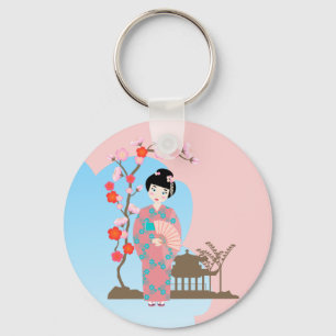 Porte-clés Soirée de Geisha girl