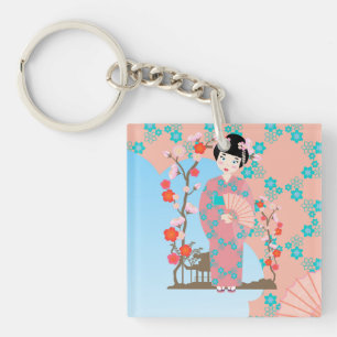 Porte-clés Soirée de Geisha girl